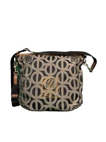 Vintage Louis Quatorze Saffiano Leather Shoulder Bag & Wallet Set Burgundy