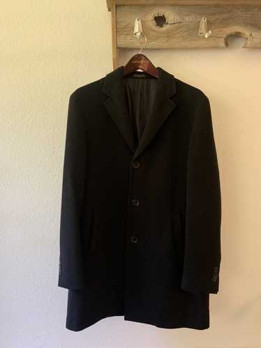 John Varvatos Car coat - black wool blend