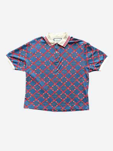 Buy Gucci GG Jacquard Polo Shirt 'Ivory/Red/Ink' - 738440 XKC5P 9182