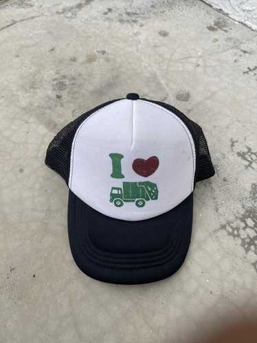 Trucker Hat × Vintage Trucker Cap I Love Garbage T