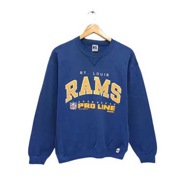 Vintage 90s Distressed NFL ST. Louis Rams by Logo 7 Sweatshirt Rams  Crewneck Rams Pullover Rams Sweater Printed Logo Black Color Men’s M