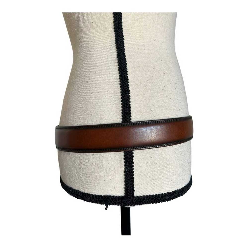 Torino Leather Aniline Kipskin Shoulders Belt Size 30 Solid Brass