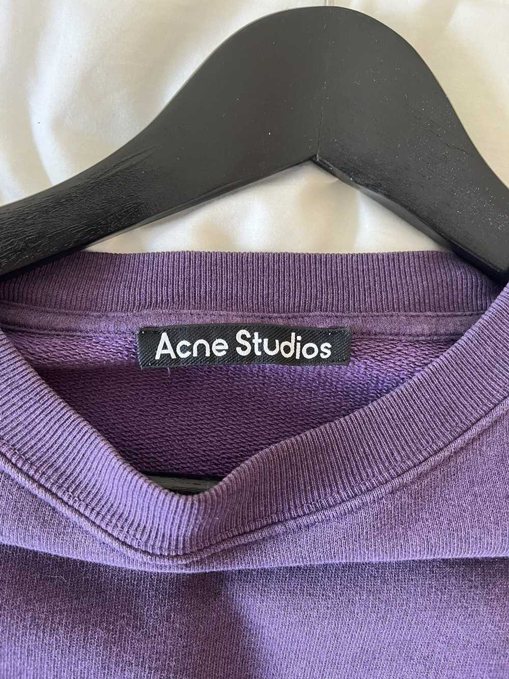 Acne Studios Acne Studios Nash Face Purple Crewne… - image 3