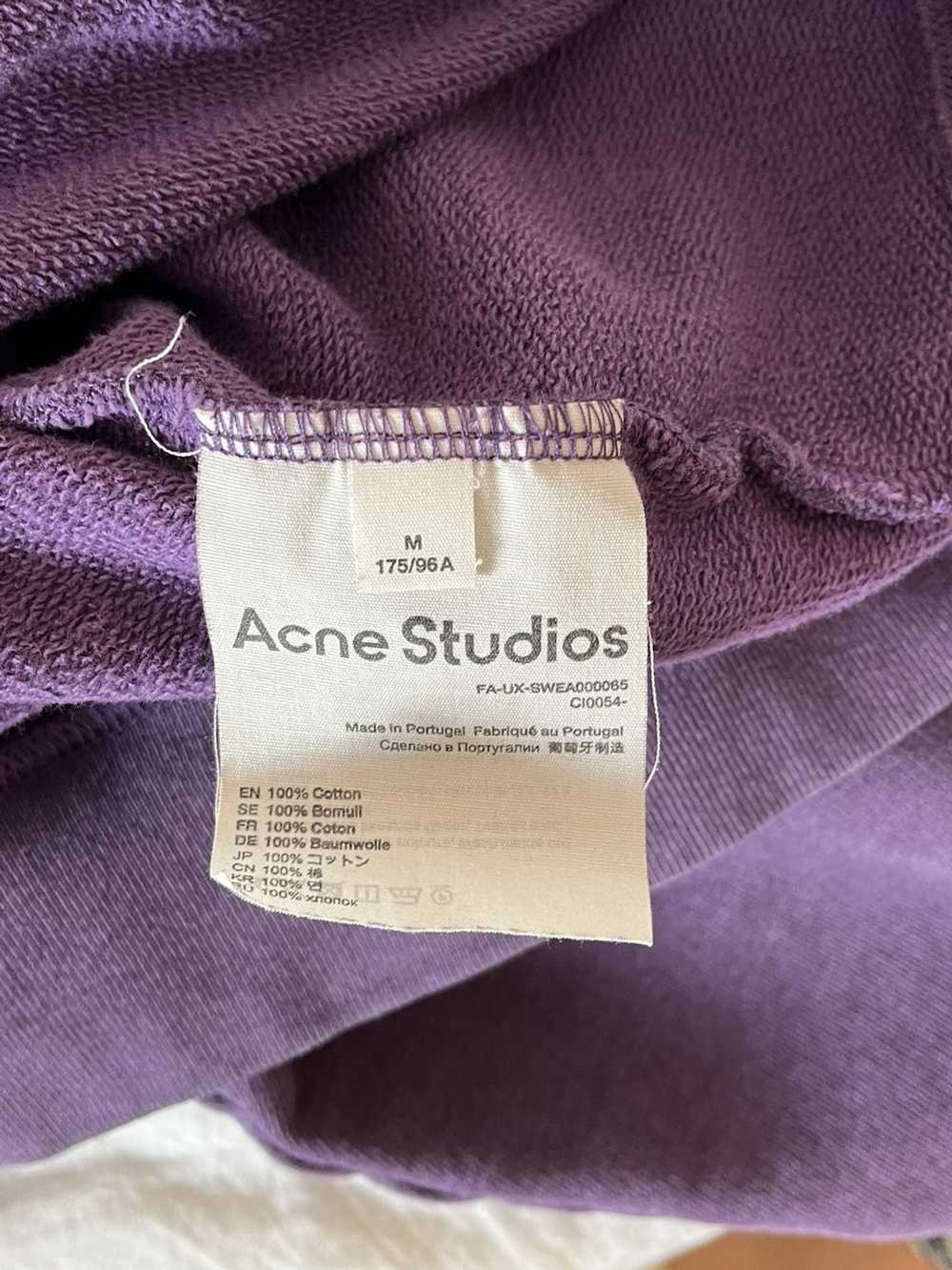 Acne Studios Acne Studios Nash Face Purple Crewne… - image 4