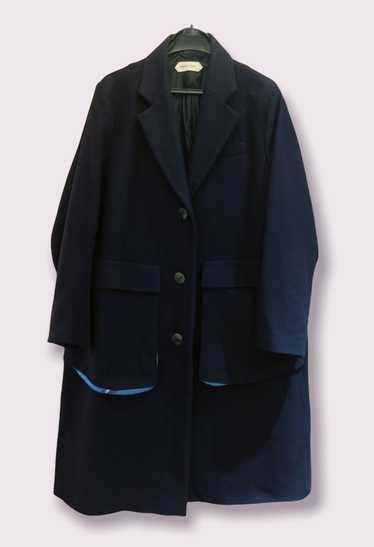 Namacheko Navy wool coat with signature pockets
