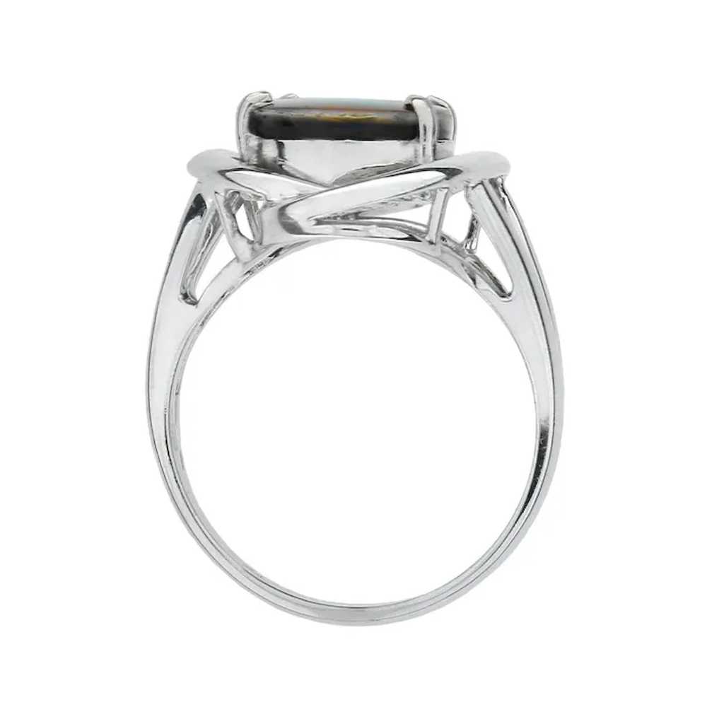 Korite 14K White Gold Rosalind Ammolite Ring - image 4