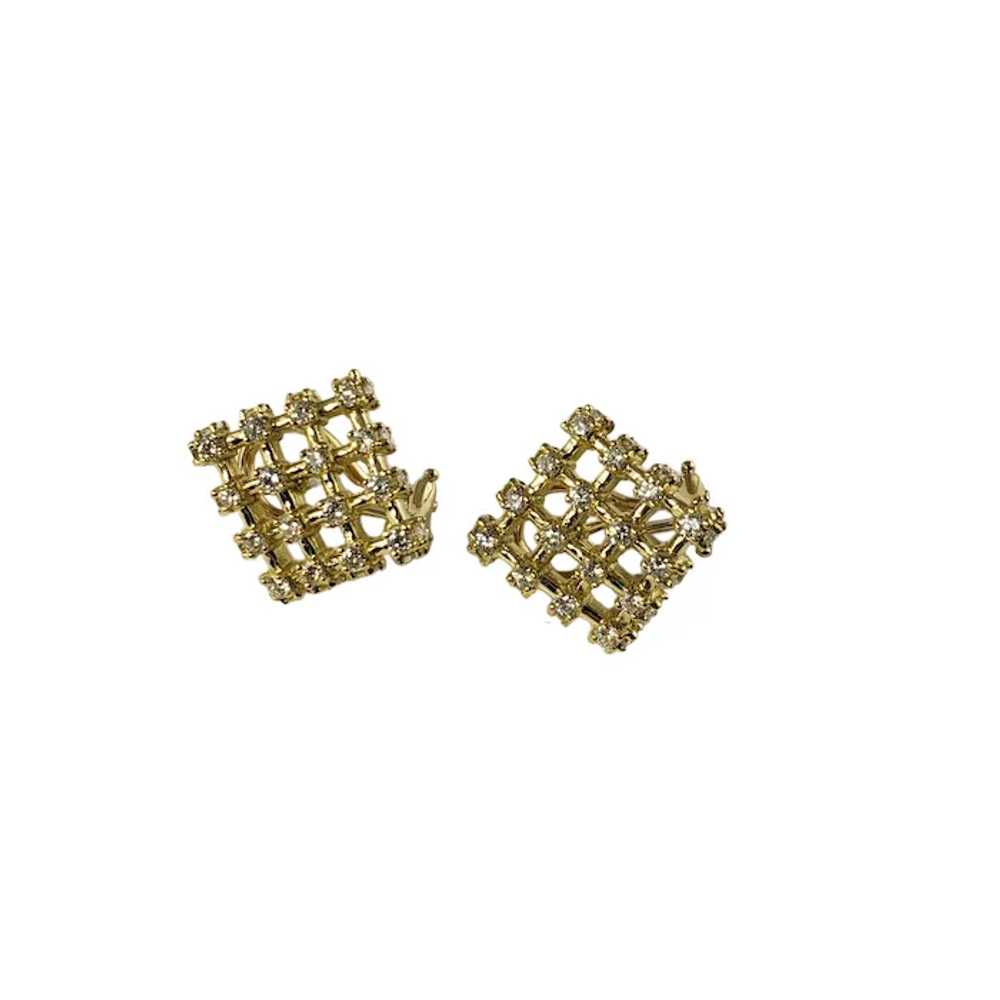 Paul Morelli 18 Karat Yellow Gold and Diamond Ear… - image 3