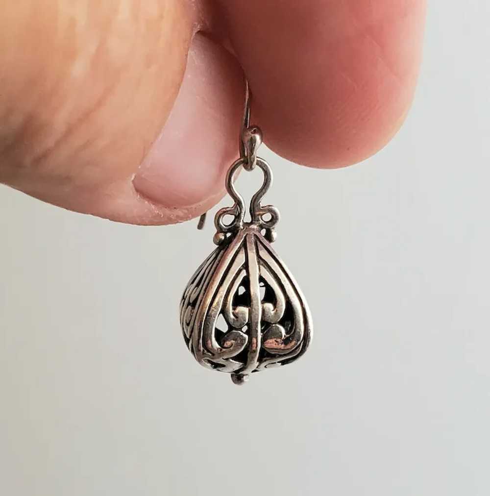Gorgeous Vintage Sterling Silver Open Work Pyrami… - image 6