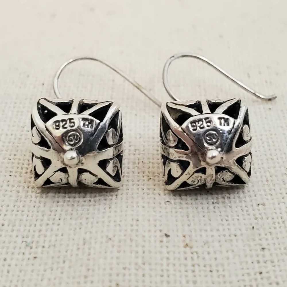 Gorgeous Vintage Sterling Silver Open Work Pyrami… - image 7