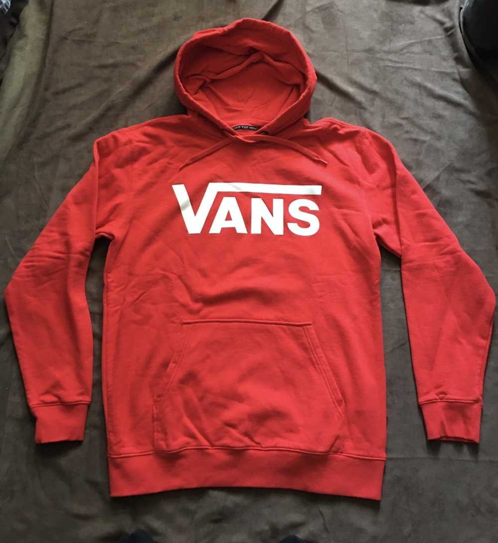 Streetwear × Vans VANS Red Logo Mens Hoodie Sweat… - image 1