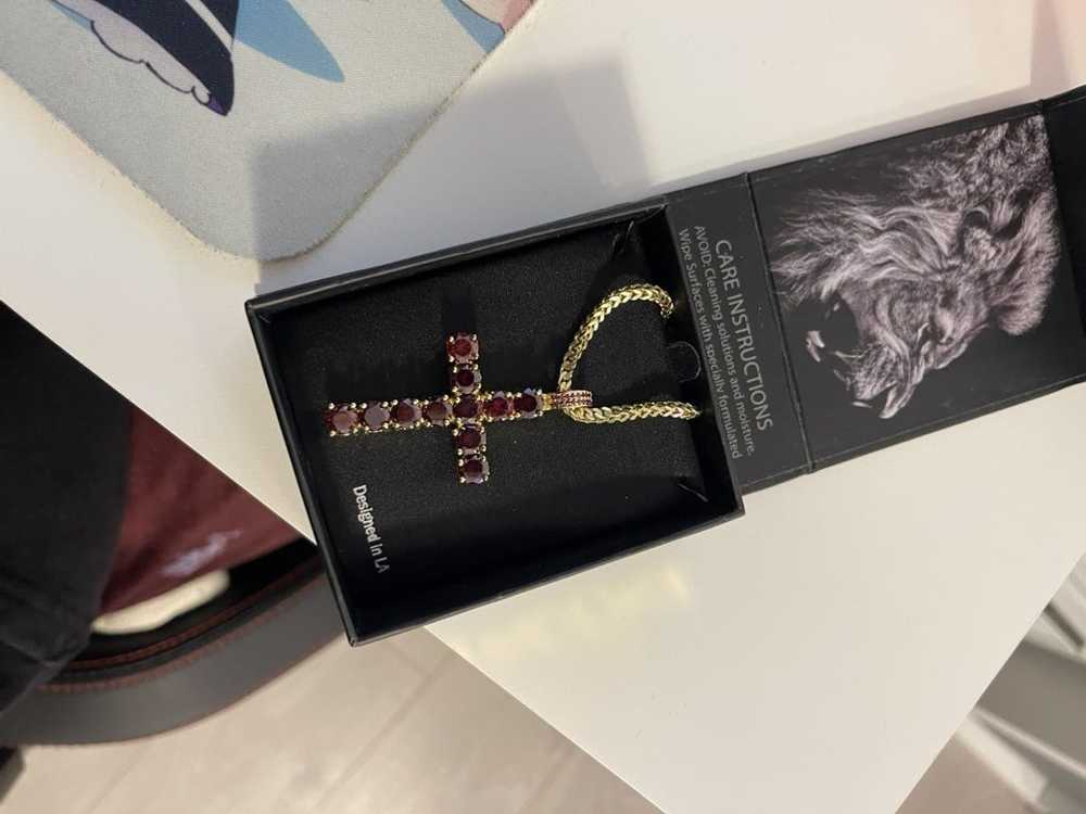 Jewelry King Ice Ruby Kingsman Cross Chain - image 1