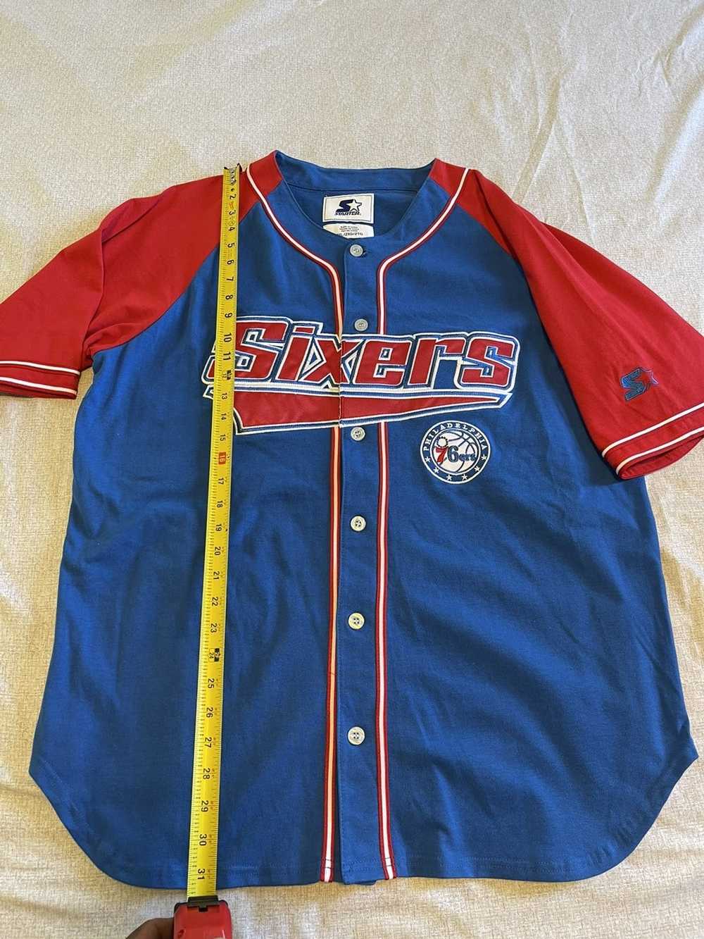 Starter 76ers Size 2XL Philadelphia Baseball Jers… - image 2