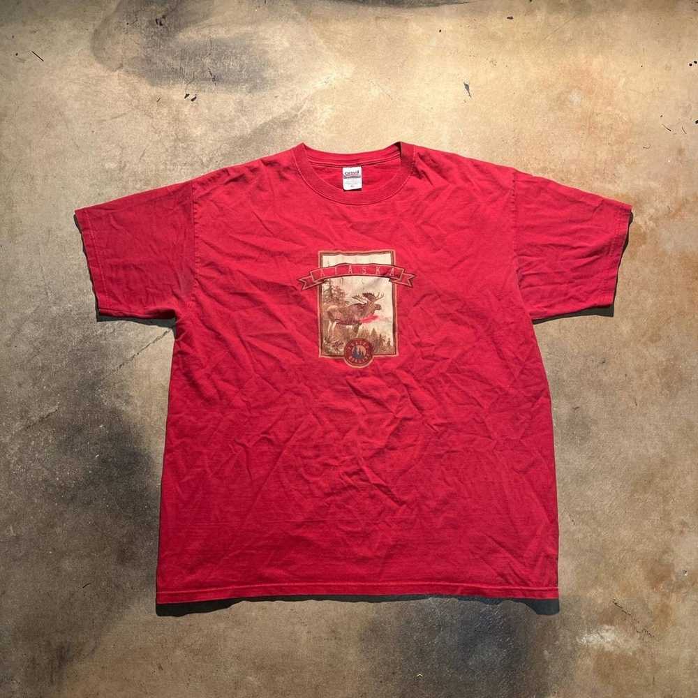 Vintage Vintage Red Alaska Tee - image 1