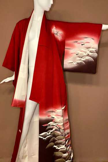 RED CRANES KIMONO