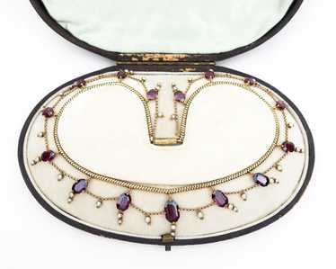Victorian Grand Period Garnet Necklace - image 1