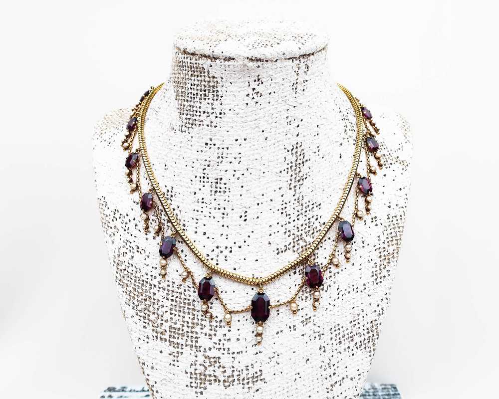 Victorian Grand Period Garnet Necklace - image 5