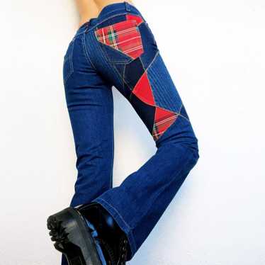 Vintage Plaid Patchwork Tommy Jeans (S) - image 1