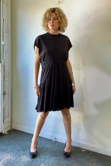 Alaia Black Loose Rayon Dress