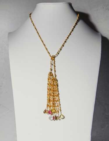 Gold & Tourmaline Wrap Necklace
