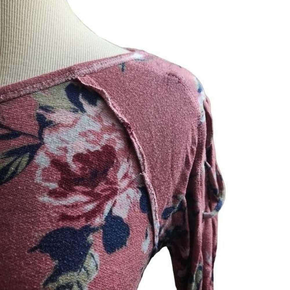Other Rewind XS Stretch Flower Long Sleeve Shirt - image 2