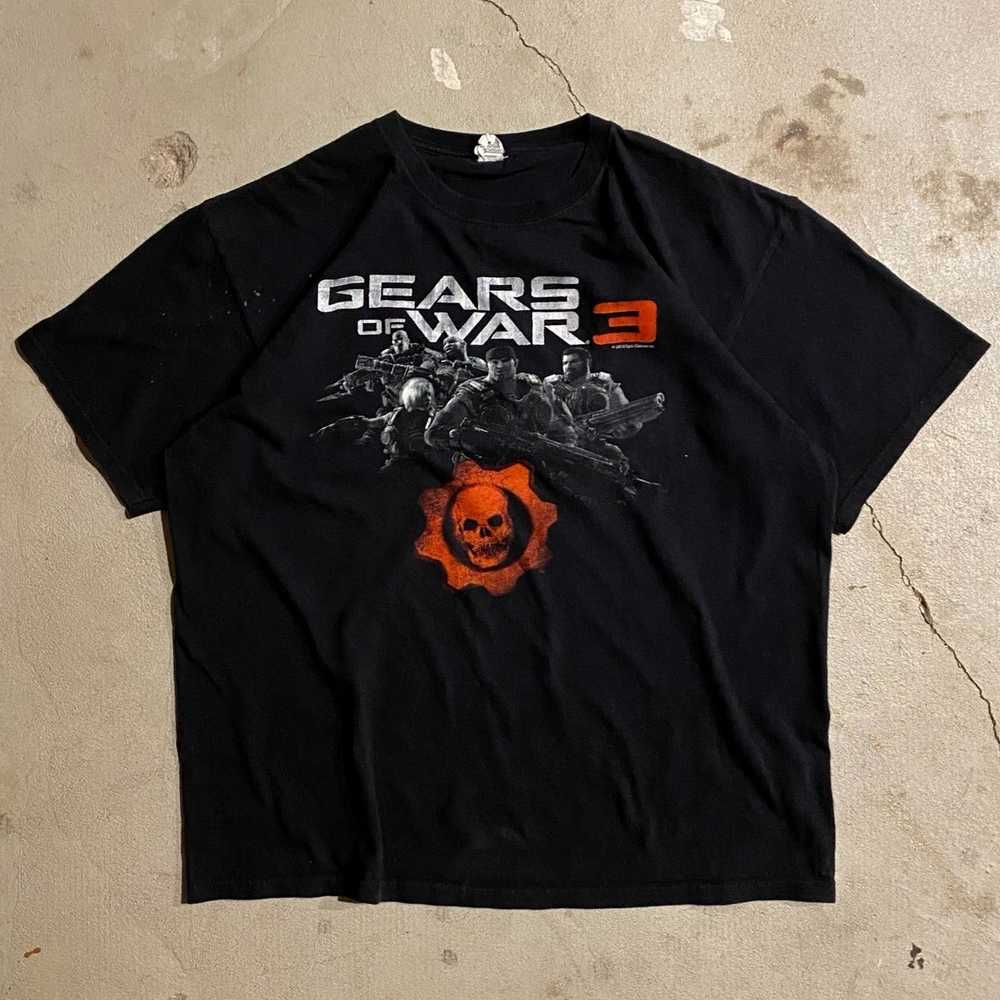 Vintage Gears of War 2 Mens L Short Sleeve Gamer T-Shirt Black