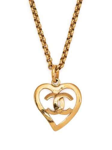 CHANEL Pre-Owned 1995 CC Heart pendant necklace -… - image 1