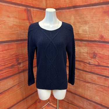 TALBOTS BLUE SPECKLED SWEATER SIZE MEDIUM TCC - image 1