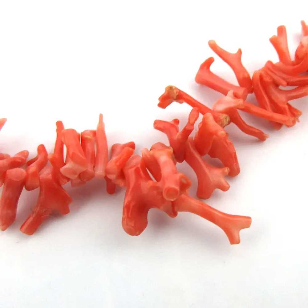 Vintage Pink Branch Coral Necklace - image 4