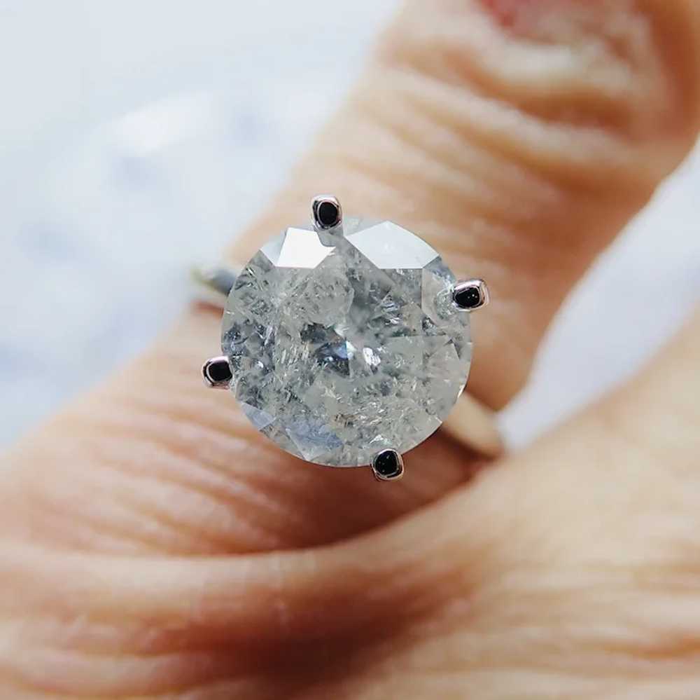 Diamond Round 2.61ct. in Platinum Ring - image 3