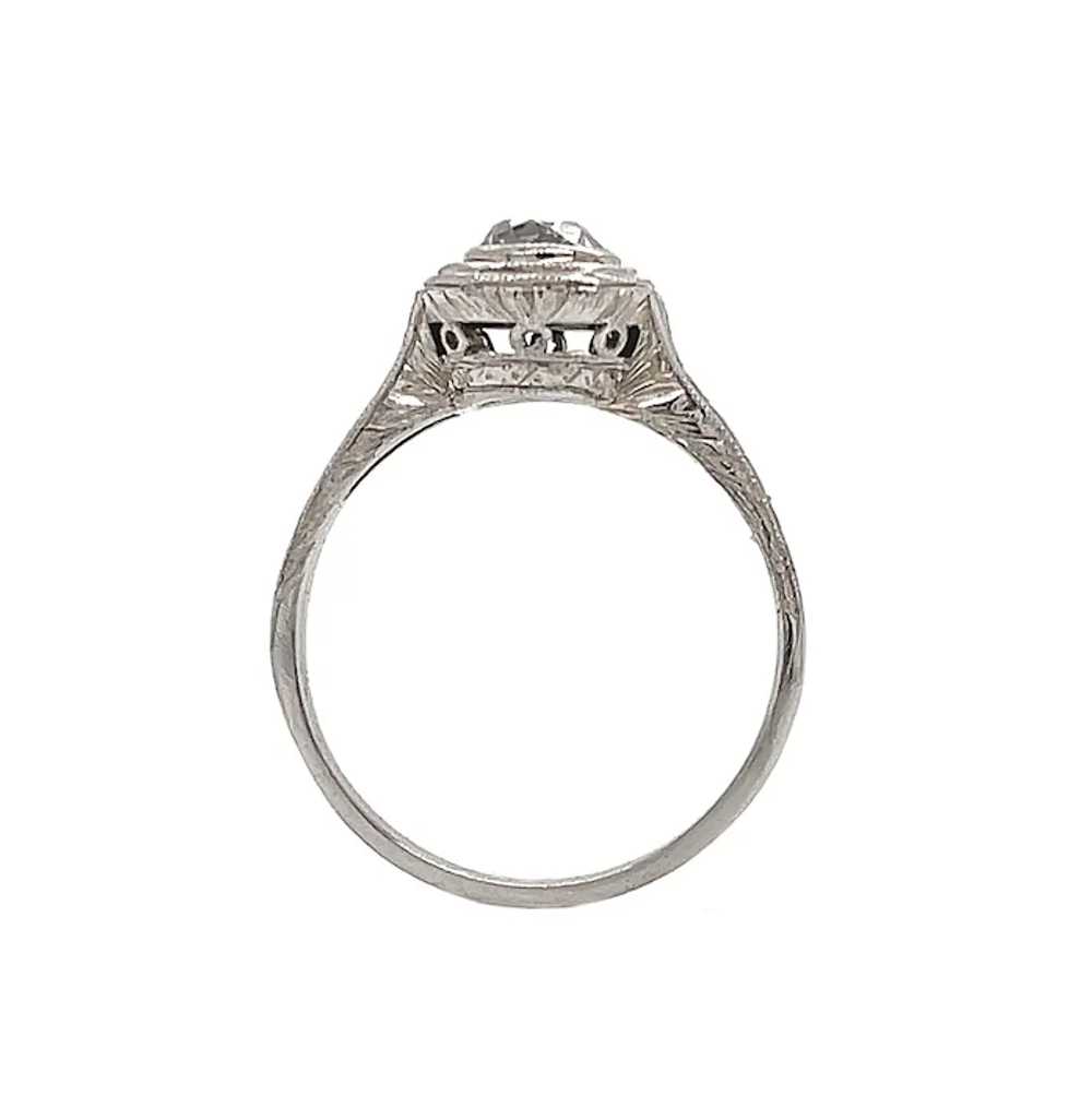 Edwardian .46ct. Diamond & Platinum Antique Engag… - image 5