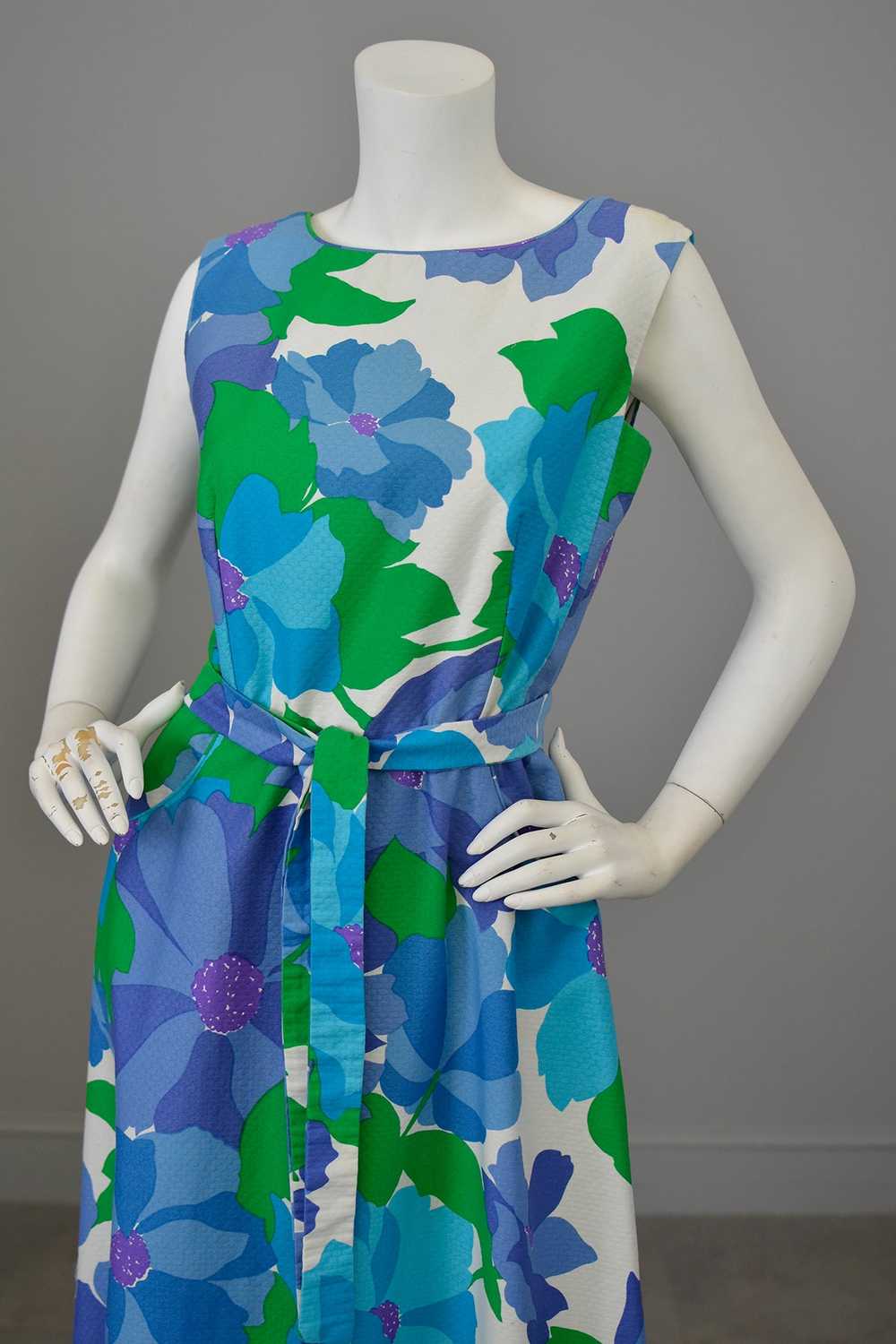 1970s Malia Honolulu Purple Blue Green Hawaiian F… - image 2