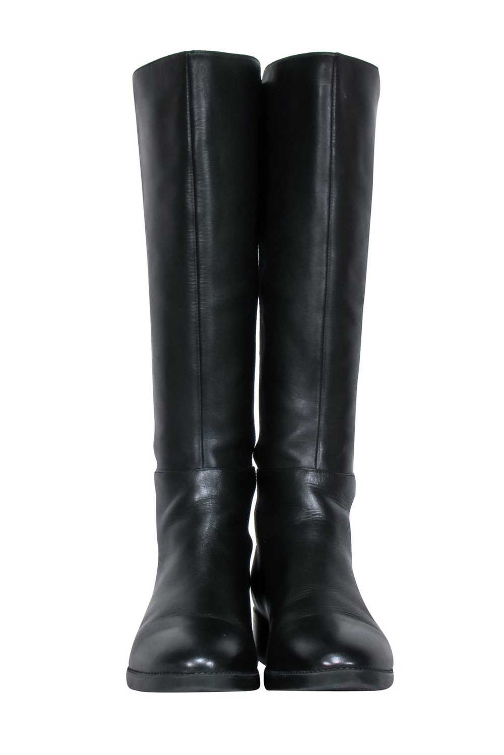 Tory Burch - Black Leather "Caitlin" Stretch Boot… - image 2