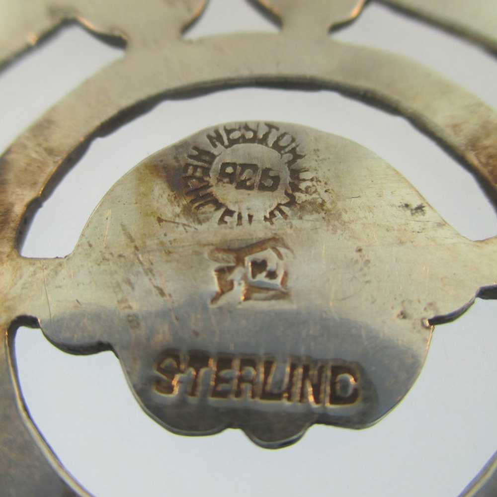 Sterling Silver Aztec Calendar Pendant - image 5
