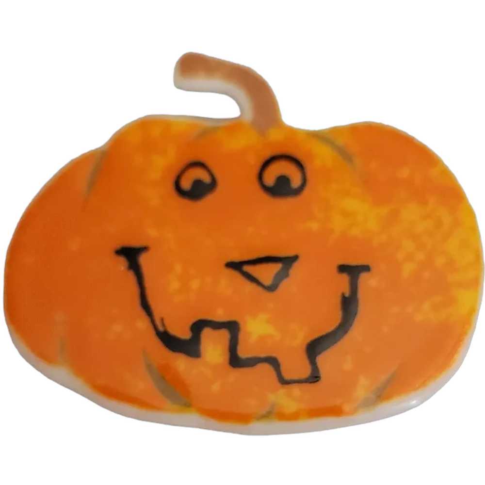 Longaberger Clay Glazed Jack O Lantern Pumpkin Br… - image 1