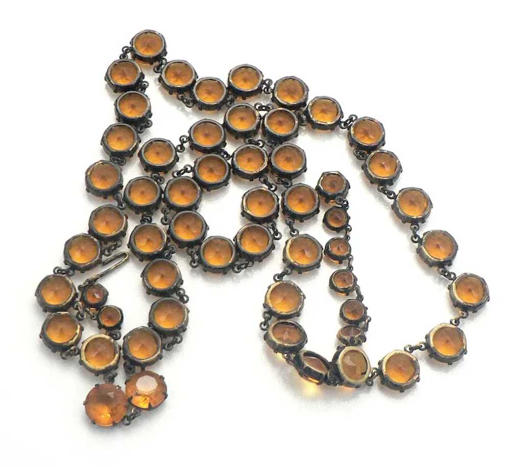 Amber Glass Crystal Double Strand Adjustable Neck… - image 7