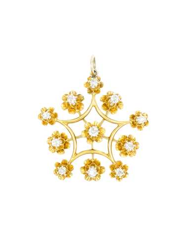 14k and Diamond Starburst Charm