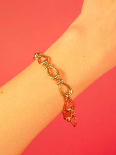 18k Horseshoe Link Chain Bracelet - image 1