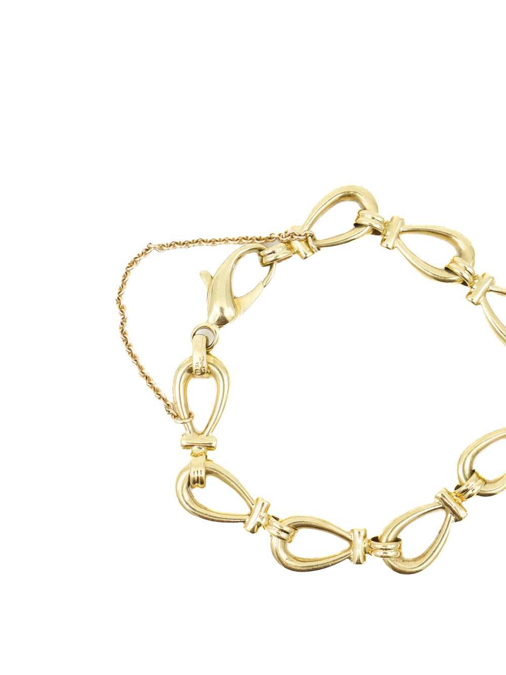 18k Horseshoe Link Chain Bracelet - image 3