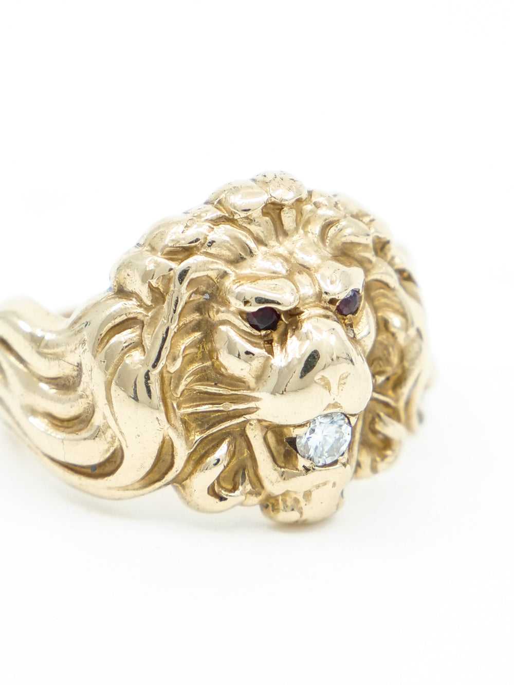 Antique 14k Lion Ring - image 2