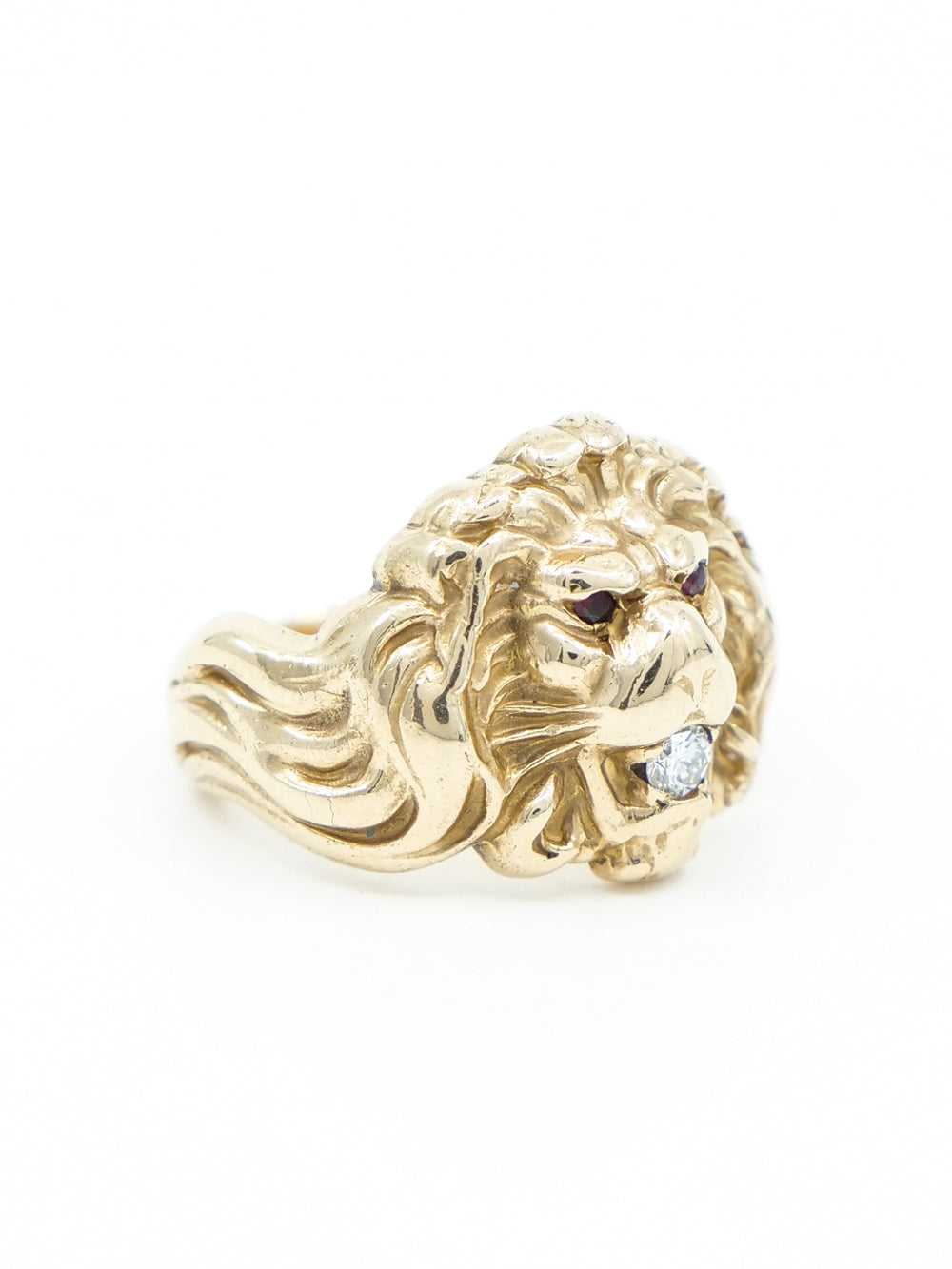 Antique 14k Lion Ring - image 4
