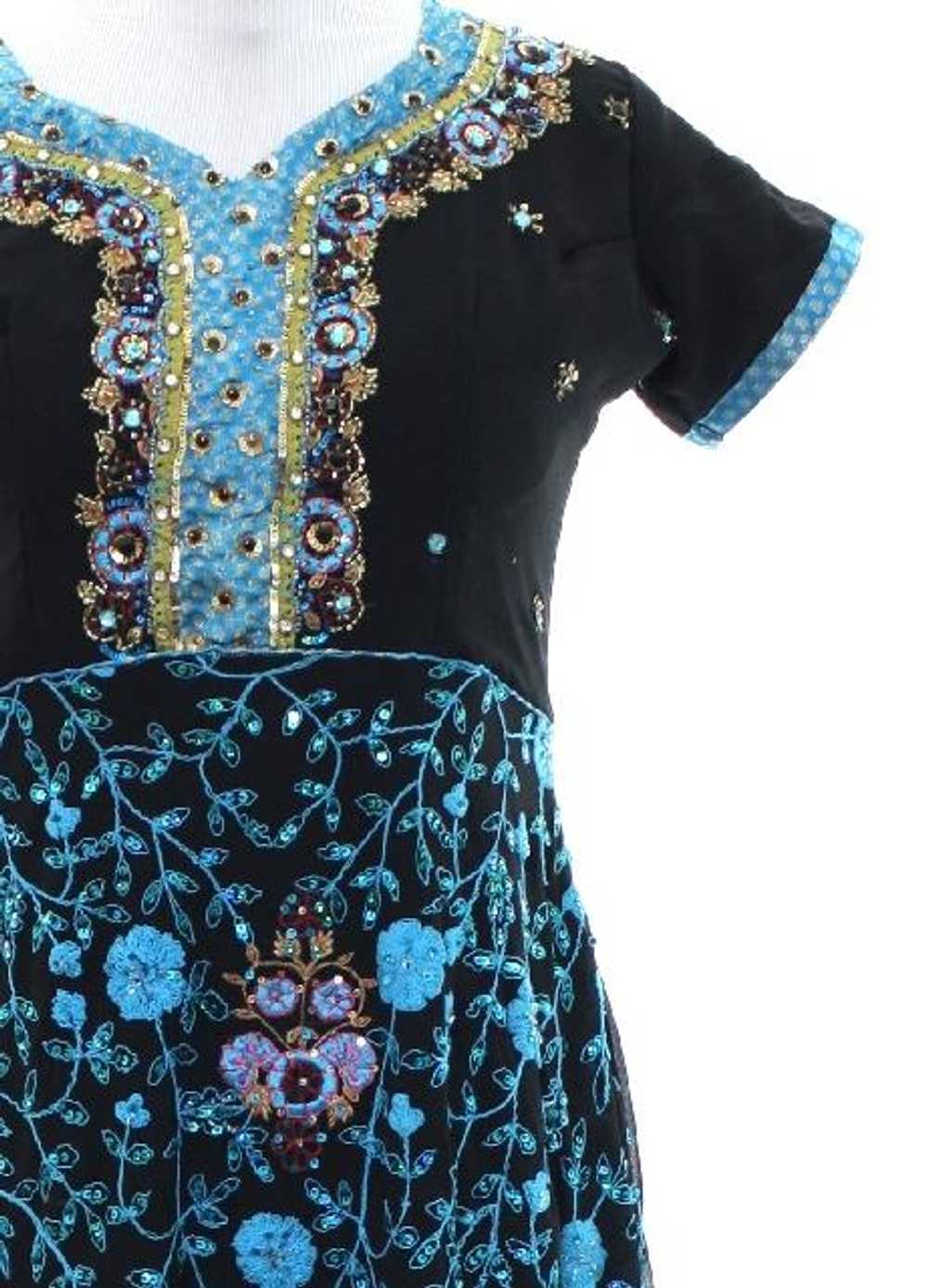 1990's Embroidered Dress - image 2