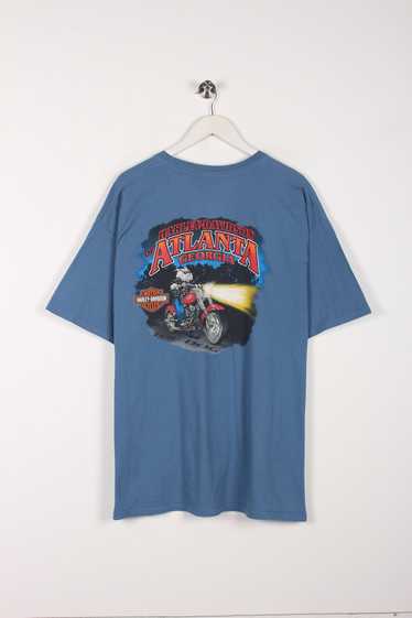 90's Harley Davidson T-Shirt Blue XXL