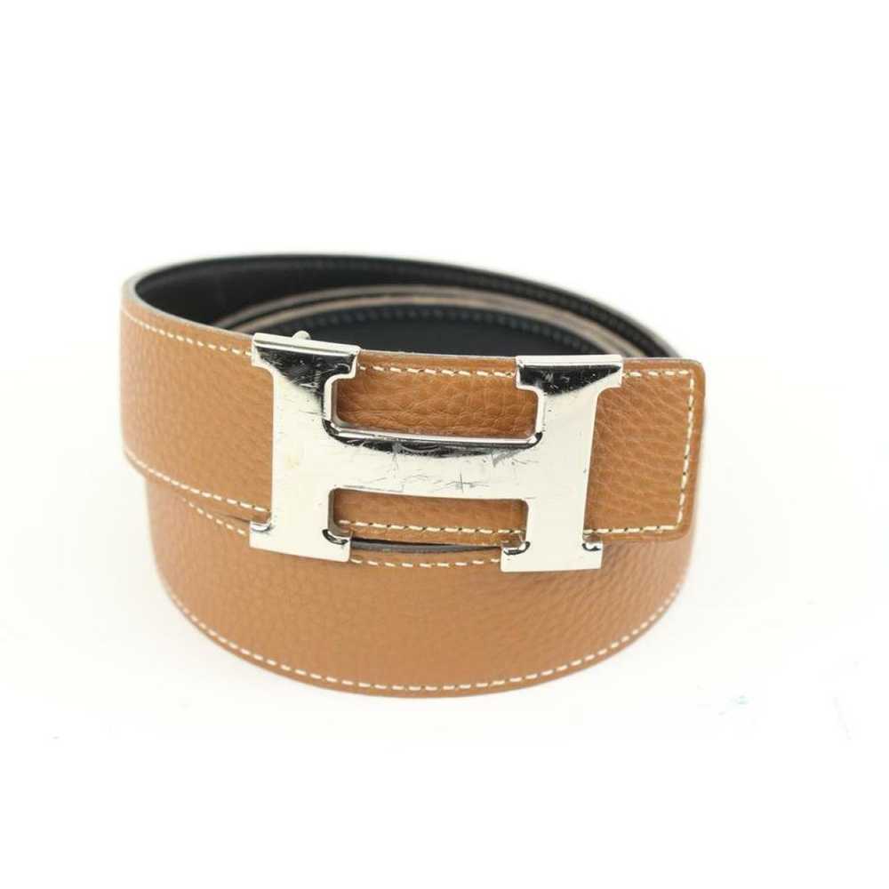 Hermès H leather belt - image 1