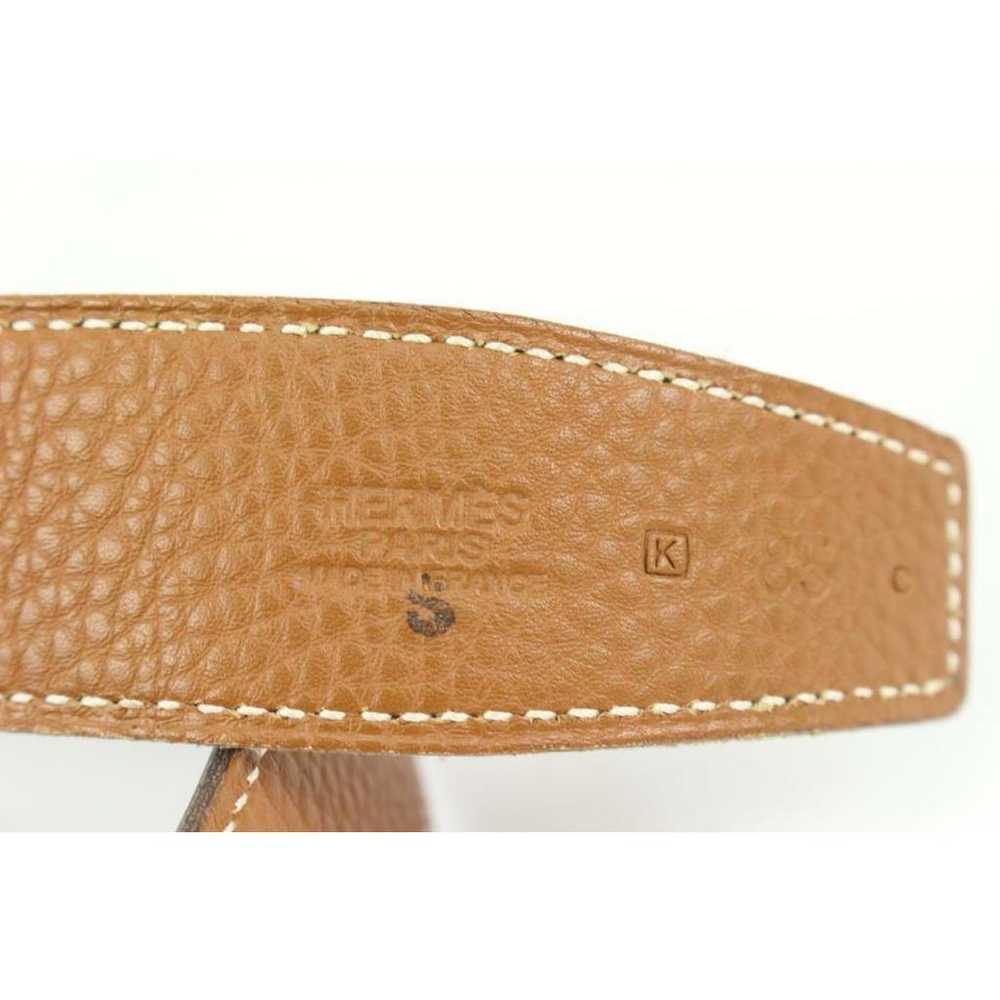 Hermès H leather belt - image 3