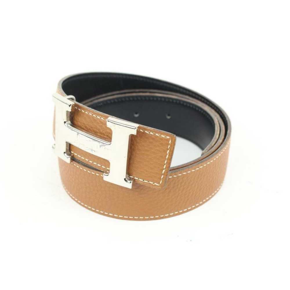 Hermès H leather belt - image 4