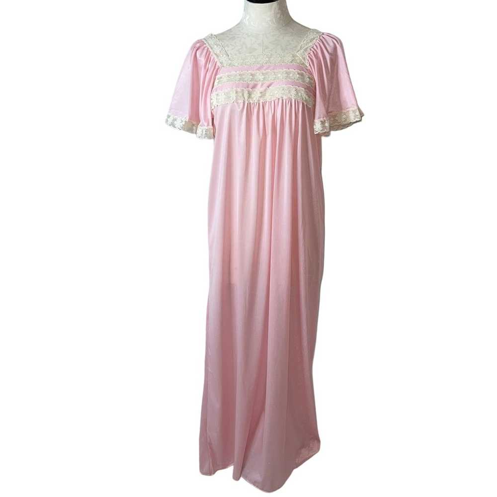 Vintage Vintage Womens Nightgown Size Medium Pink… - image 1