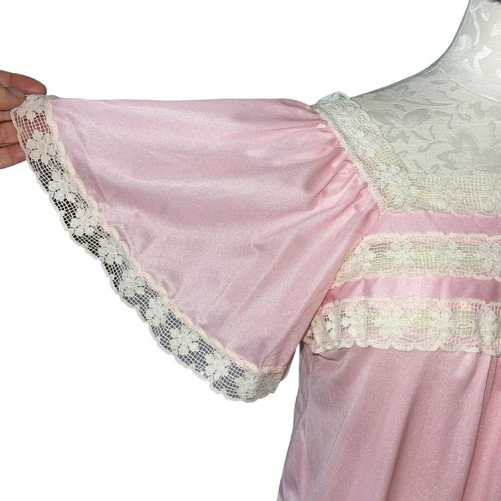 Vintage Vintage Womens Nightgown Size Medium Pink… - image 6