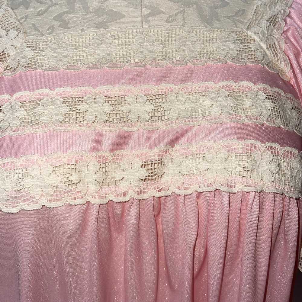 Vintage Vintage Womens Nightgown Size Medium Pink… - image 7