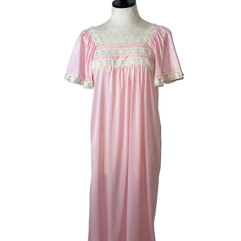 Vintage Vintage Womens Nightgown Size Medium Pink… - image 9