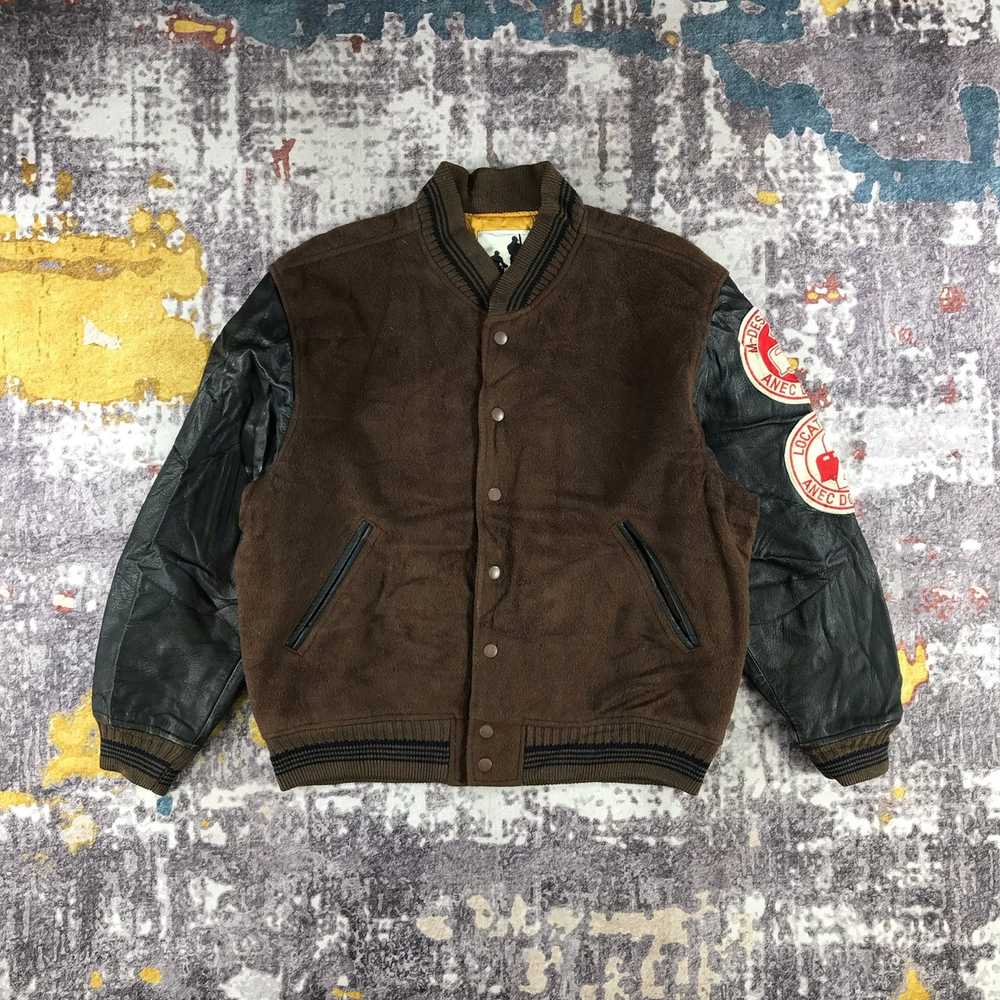 Varsity Jacket × Vintage Vintage Winks Wool Baseb… - image 1